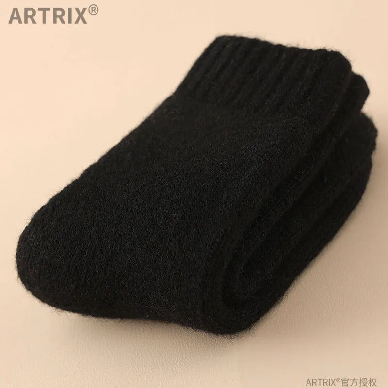 Winter Warm Thicken Wool Cashmere Socks Solid Color White Knee High Long Home Stocking for Baby Boy Girl Kids Children Stuff