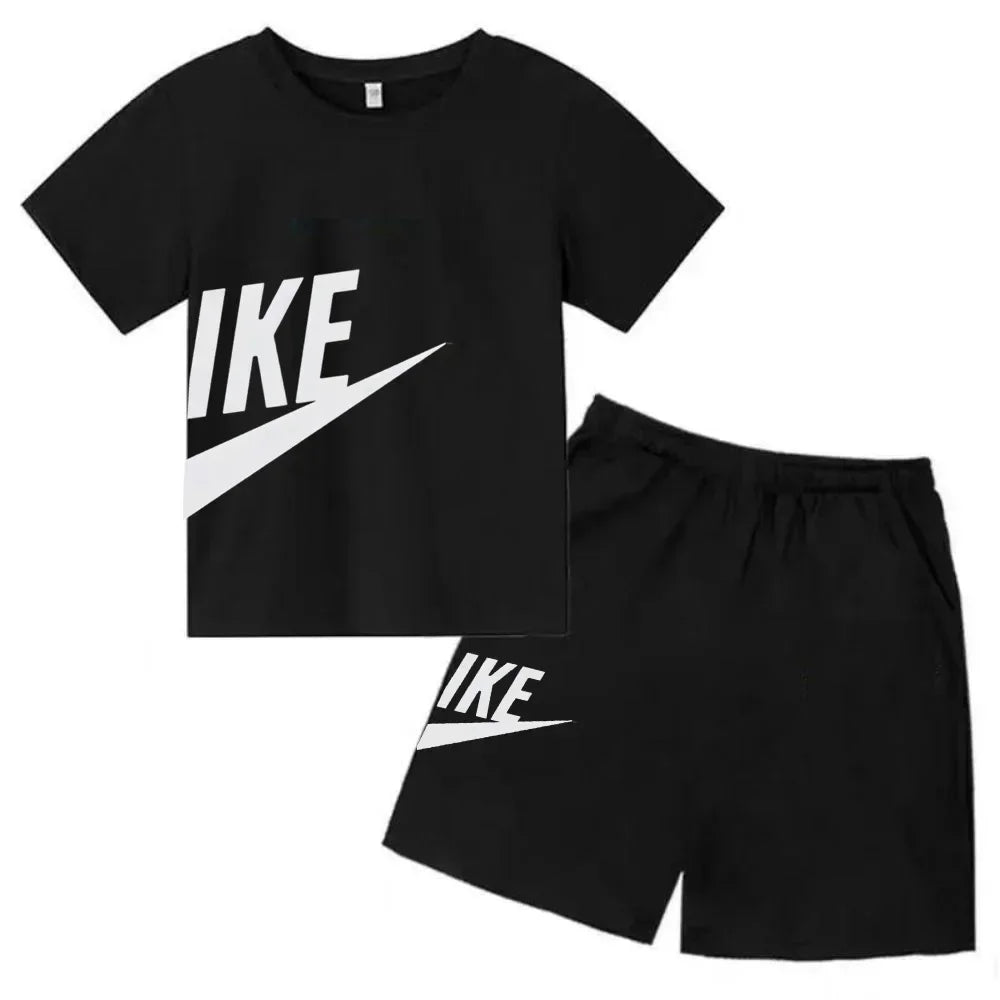 Children's Clothing Kids & Teen T-Shirt Set Summer Top + Shorts 2 Piece Set Short Sleeve Casual Fashion Boys Girls Kids Set