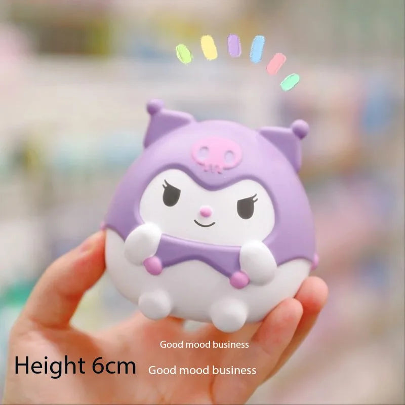 Sanrio Kuromi Cinnamoroll Stress Relief Squishy Kawaii Melody Decompression Anime Cartoon Children's Hand Pinch Toy Healing Gift