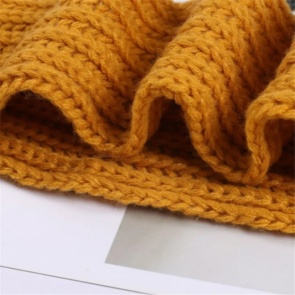 Fashion Warm Kids Scarf Thick Soft Neck Warmer Outdoor Winter Knitted Scarf Baby Boys Girls
