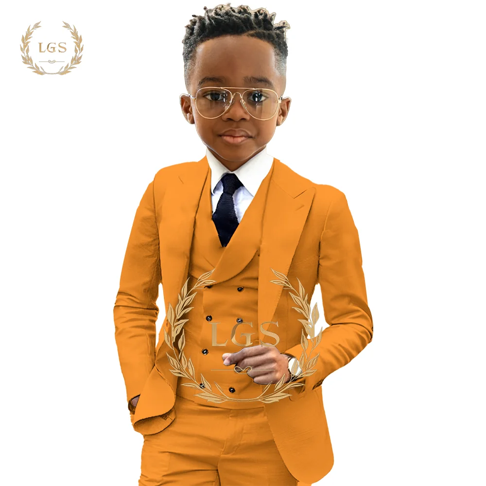 Boys 2~16 years old blazer, trousers and vest 3-piece tuxedo wedding party event children's custom suit suit
