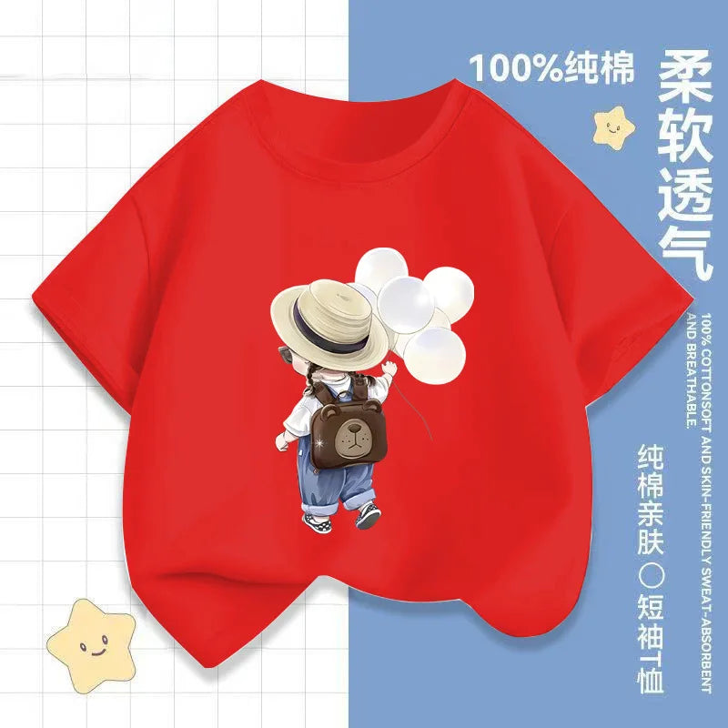 The Trend of Children's Tops, Summer Clothes and Short-sleeved T-shirts for Little Girls Kids Clothes Girls Clothes