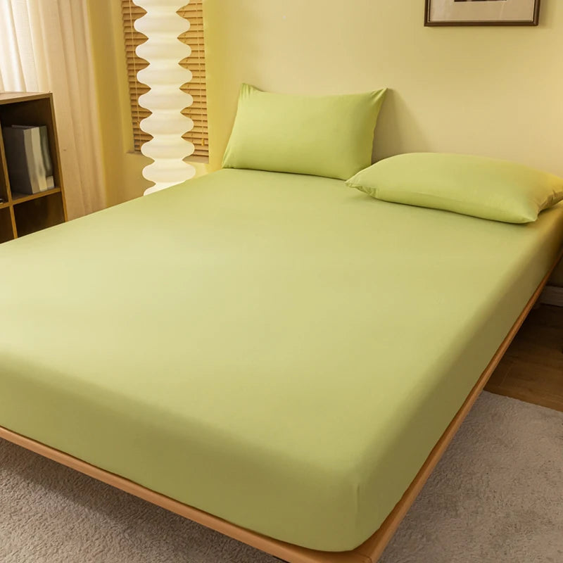 1 piece of solid color matte bed sheet, solid color bed cover for bedroom, bedding (excluding pillowcases)