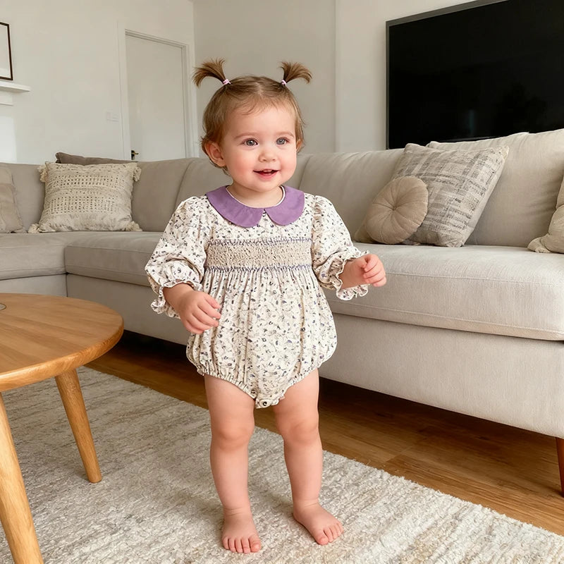 Spring Long Sleeve Baby Girl Rompers Romper Jumpsuits Baby Girl Clothes One-piece New Cotton Newborn Baby Girl Fashion Clothes