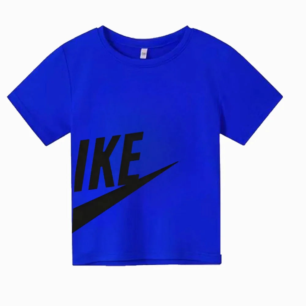 Summer Kid Teen Tshirt Short Sleeved Cotton Brand Print Comfortable Casual Tops Tees Children's Clothing Boys and Girls T-shirt