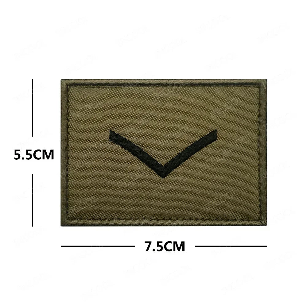 Infrared Reflective IR Rank Patch Uniform Ranks Embroidered Patches Appliques Shoulder Decorative Armband MED Badge For Clothing