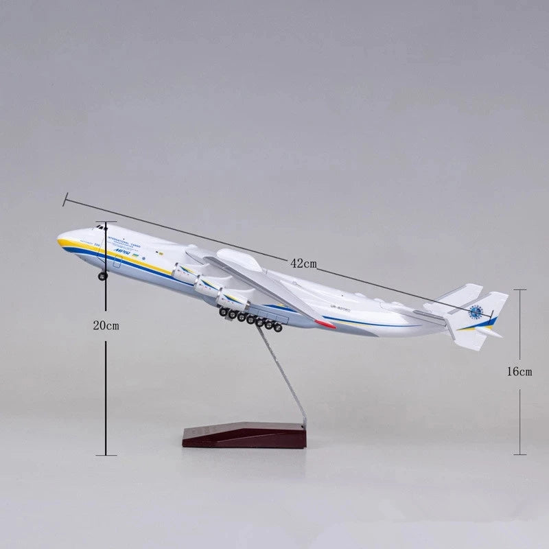 42CM 1/200 Scale Anniversary Decor For Antonov AN-225 Mriya Transport Aircraft Simulation Airplane Resin Replica Model Collectio