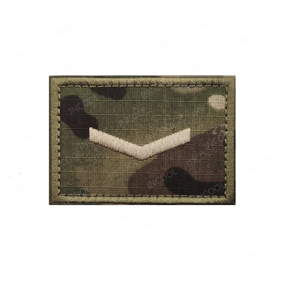 Infrared Reflective IR Rank Patch Uniform Ranks Embroidered Patches Appliques Shoulder Decorative Armband MED Badge For Clothing