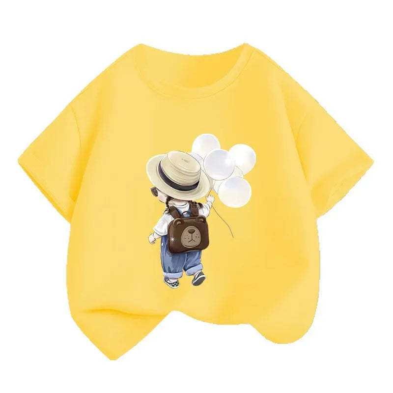 The Trend of Children's Tops, Summer Clothes and Short-sleeved T-shirts for Little Girls Kids Clothes Girls Clothes