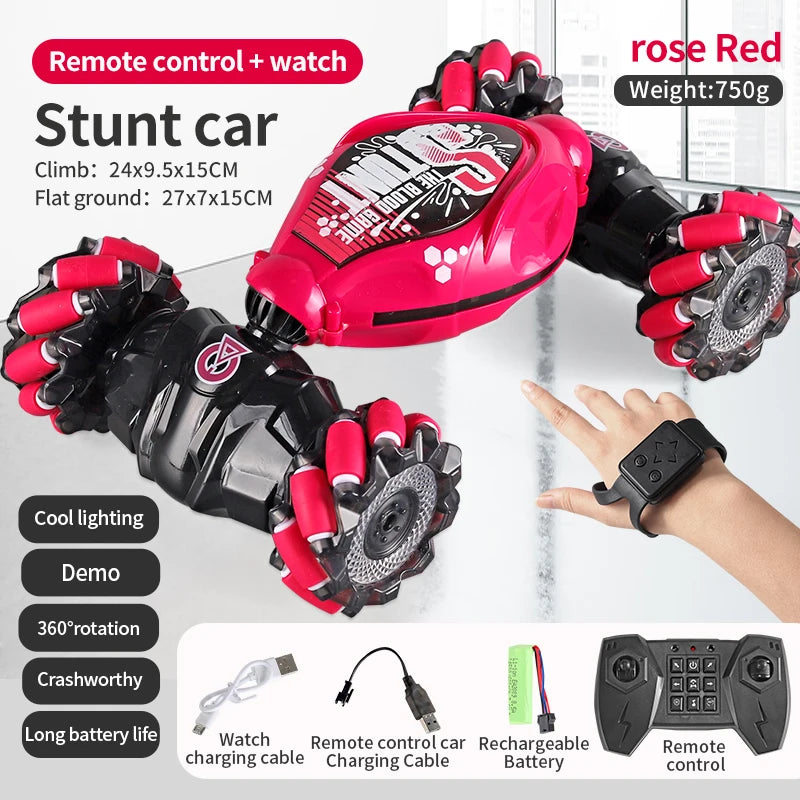 RC Car 4x4 Remote Control Cart Stunt Gesture Sensing 1/12 RC Drift Car With LED Light Deformation Novel Toys For Children Toys