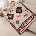Multi purpose Bohemian themed throw blanket for home decoration and outdoor activities, grid blanket&throw sofa bed sheets, sofa