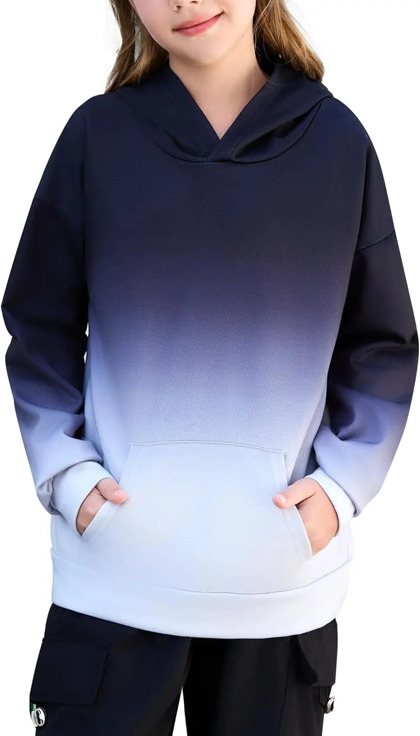 Cute Tie Dye Graphic Hoodies for Teen Girls Gradient Clothes for Girls