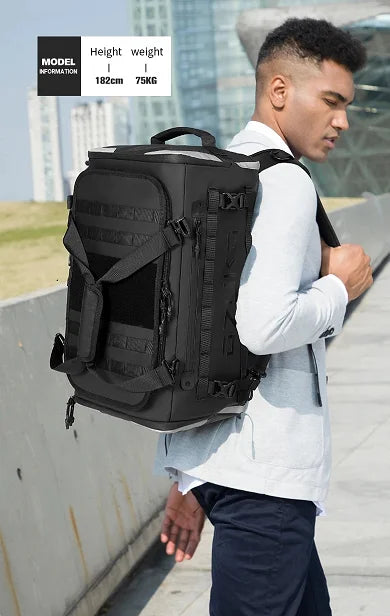 ozuko Travel backpack Men's Sports Fitness Dry and Wet Separation Travel Bag Short Business Trip Weekend Camping Backpack