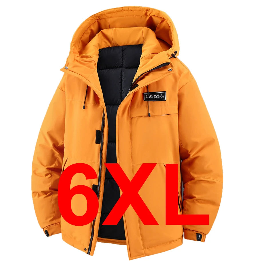 Winter Thick Jacket Men 11XL Plus Size Waterproof Parkas Fashion Casual Warm Windbreaker Coat Male Outdoor Outerwear