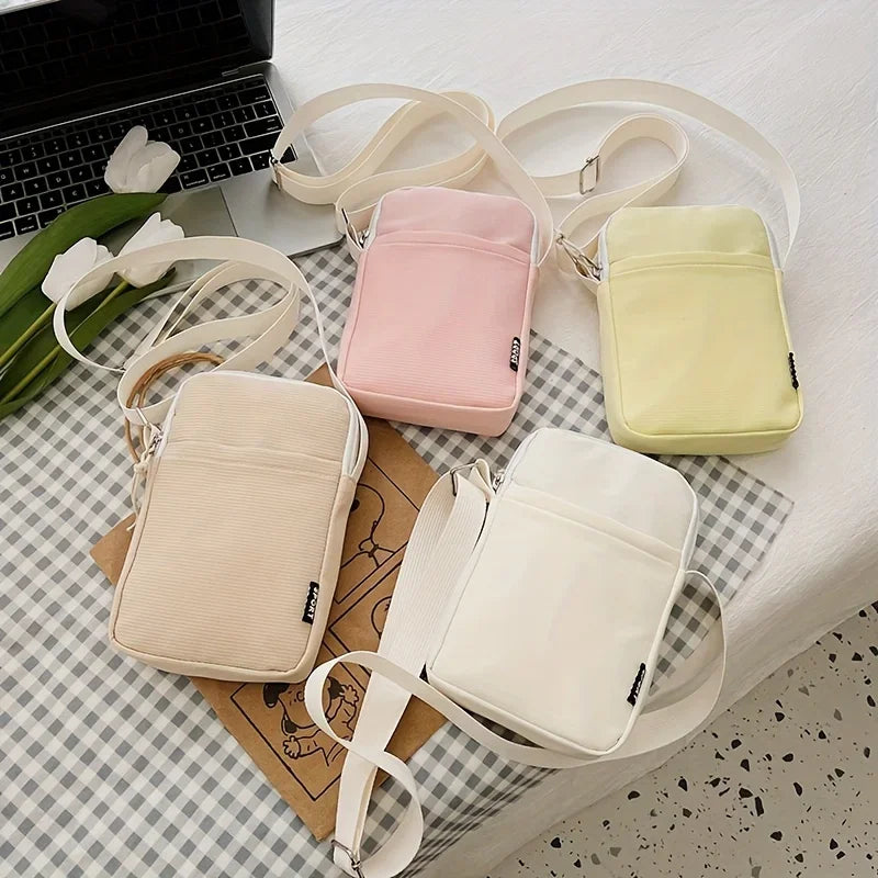 Vertical Coin Key Bank Card Shoulder Bag New Fashion Simple Casual Shoulder Messenger Bag, Women's Portable Mobile Phone Bag,