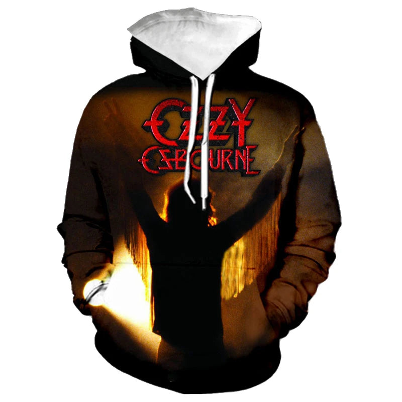 Ozzy Osbourne 3D Print Hoodies Men Women Fashion Streetwear Oversized Sweatshirts Hoodie Male Pullovers Tracksuit Man Clothing