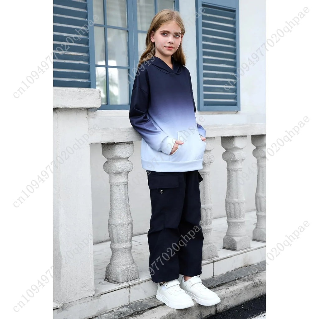 Cute Tie Dye Graphic Hoodies for Teen Girls Gradient Clothes for Girls