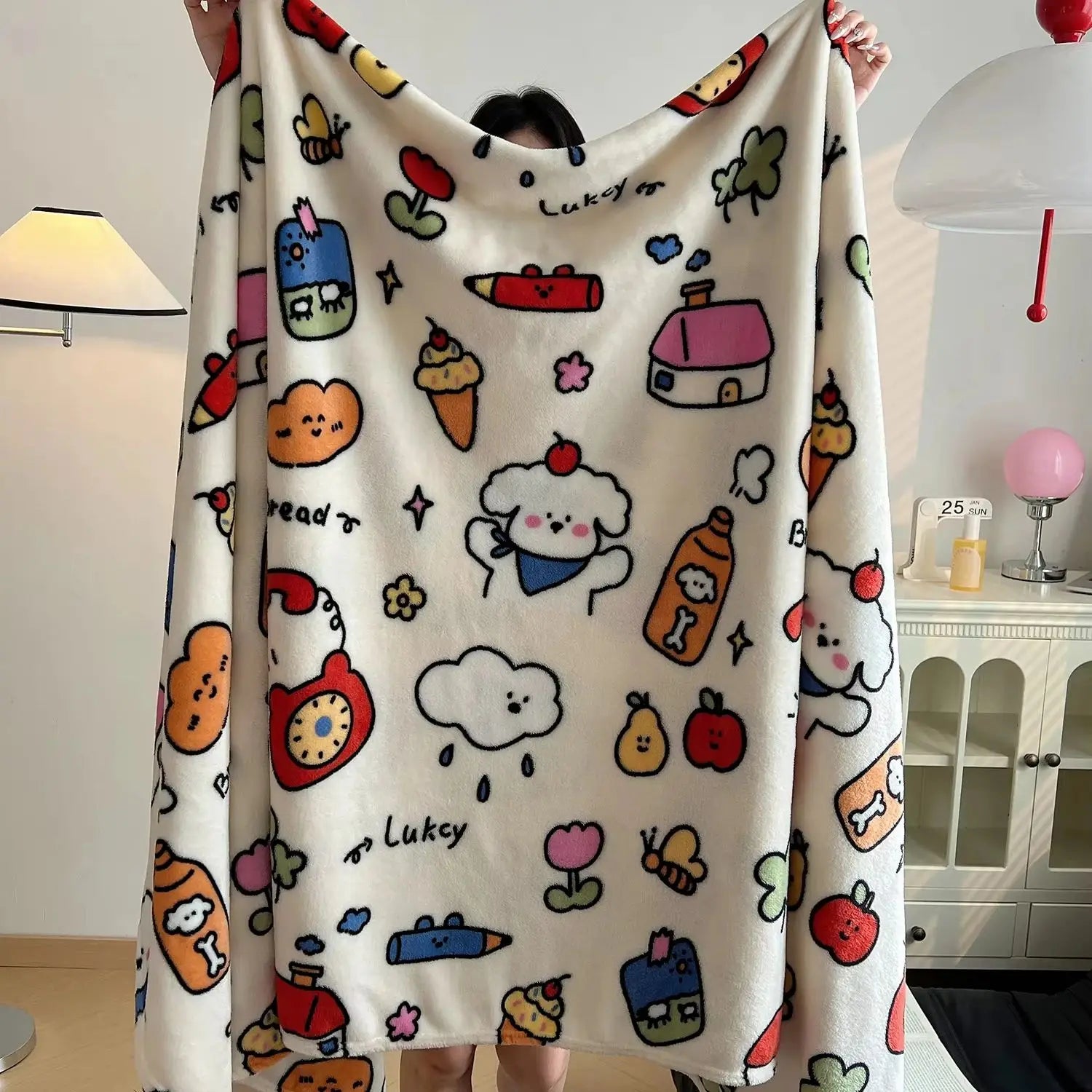 Cute Blanket Suitable for Gifting Daily Home Use Parties Camping Usable in All Seasons