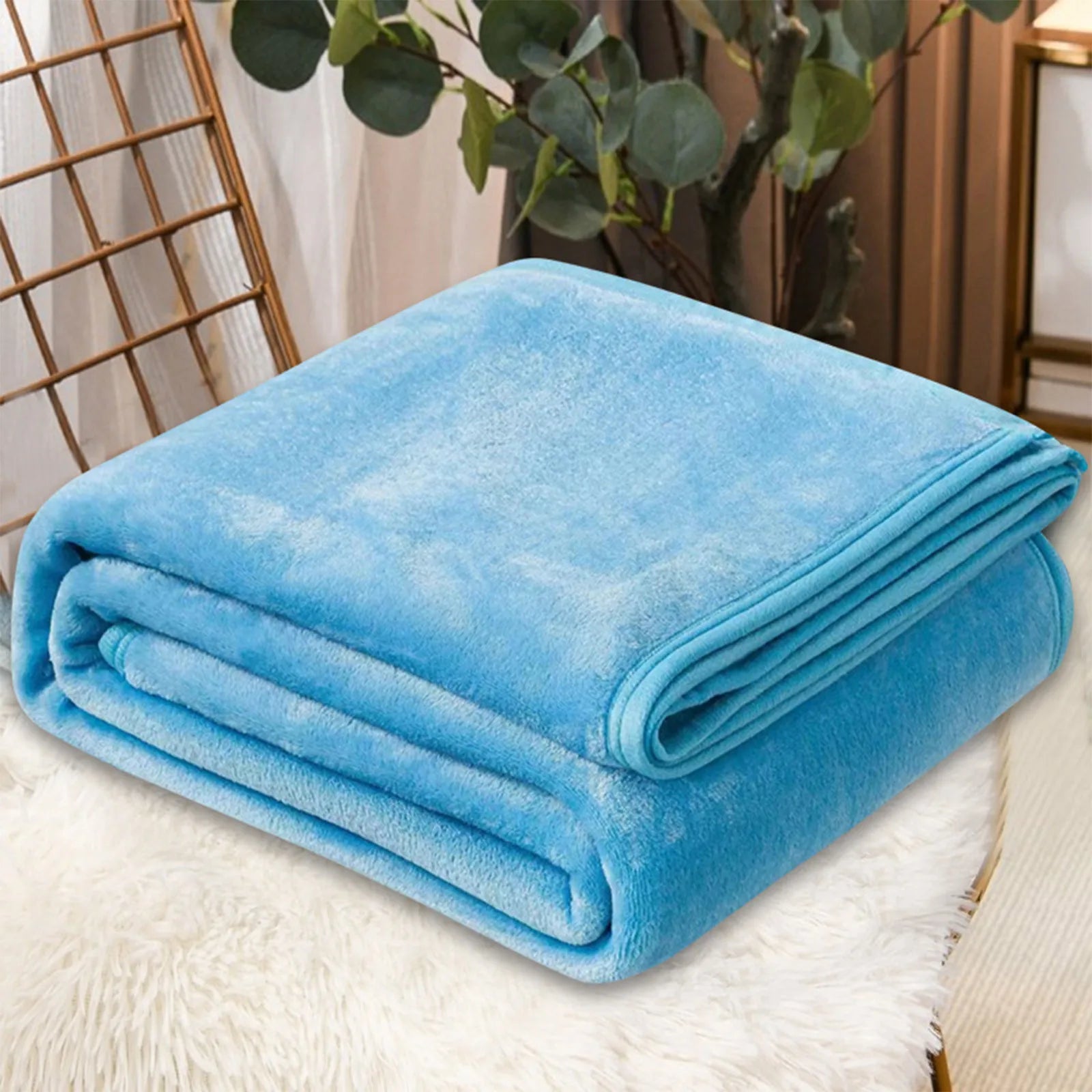 Fleece Blankets Single Twin Blanket For Bed, Full Size Fleece Throw Blanket, Warm Blanket For Winter, Shoulder Knee Cozy Blanket