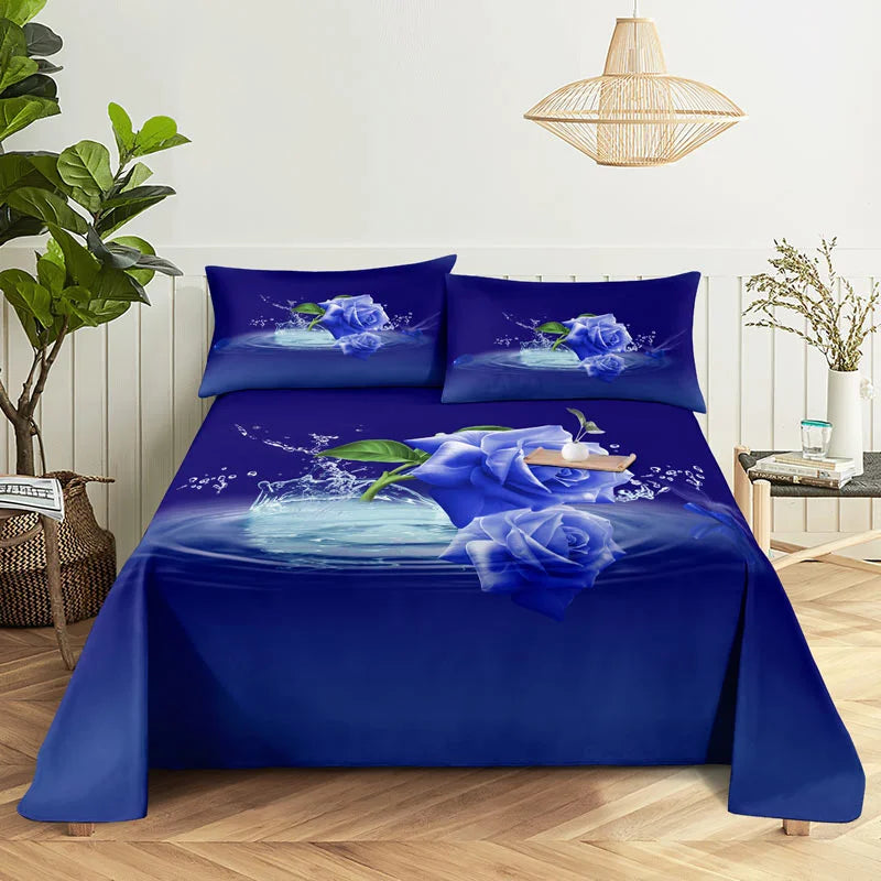Purple Bedding Set Bed Sheet Linens Pillow Case Queen King Size Lanvender Butteryfly for Bedroom Soft Twin Full Single Double