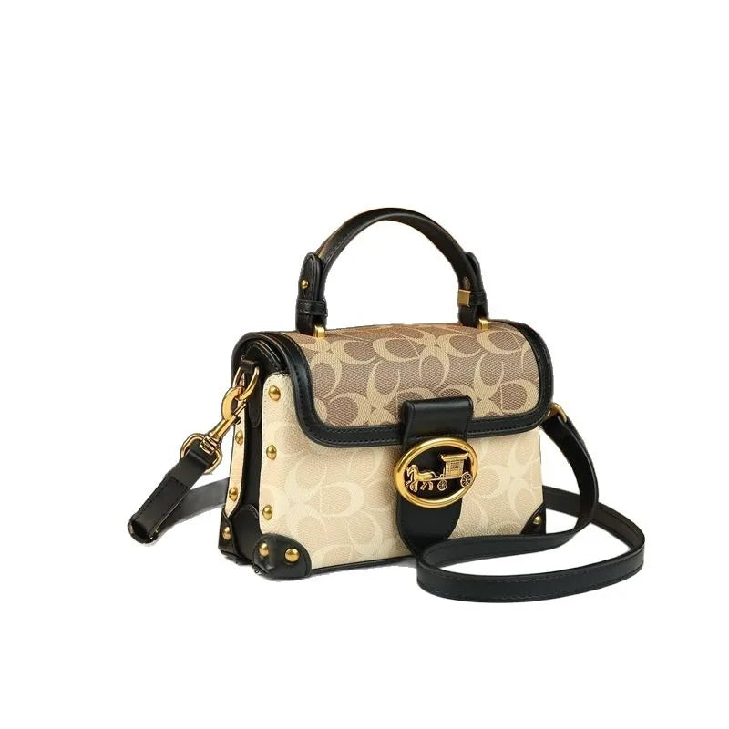 A new 2025 stylish and high-end box bag with a niche design and luxurious women's bag, a single-shoulder crossbody bag