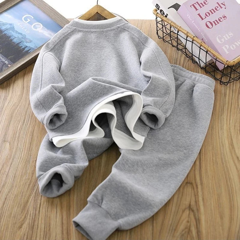 4 5 6 8 10 12 14 Years Boys Clothing Set Spring Autumn New Fake Two Pieces Sweatshirt+Pants 2Pcs For Teen Boys Casual Tracksuit