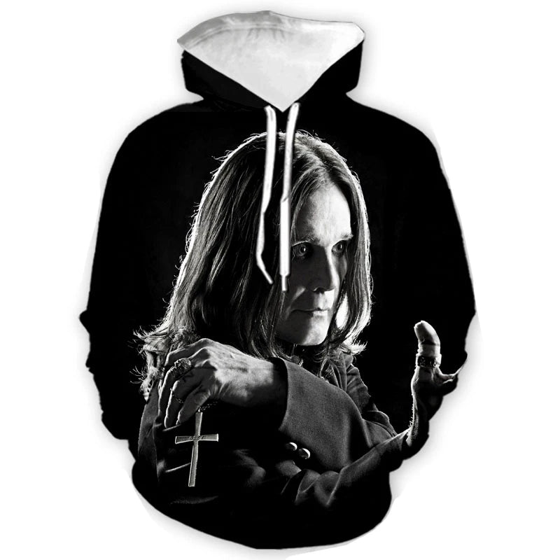 Ozzy Osbourne 3D Print Hoodies Men Women Fashion Streetwear Oversized Sweatshirts Hoodie Male Pullovers Tracksuit Man Clothing