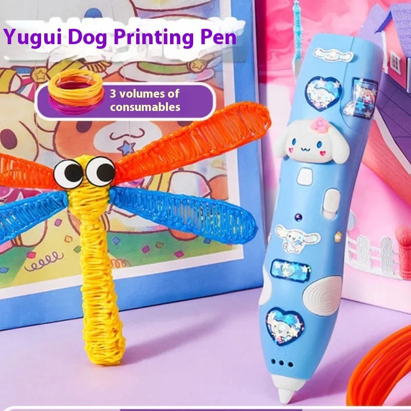 Sanrio  Melody Culomi 3d Three-Dimensional Printing Pen Low-Temperature Brush Toy Peripheral Multi-Functional Painting Pen Gifts