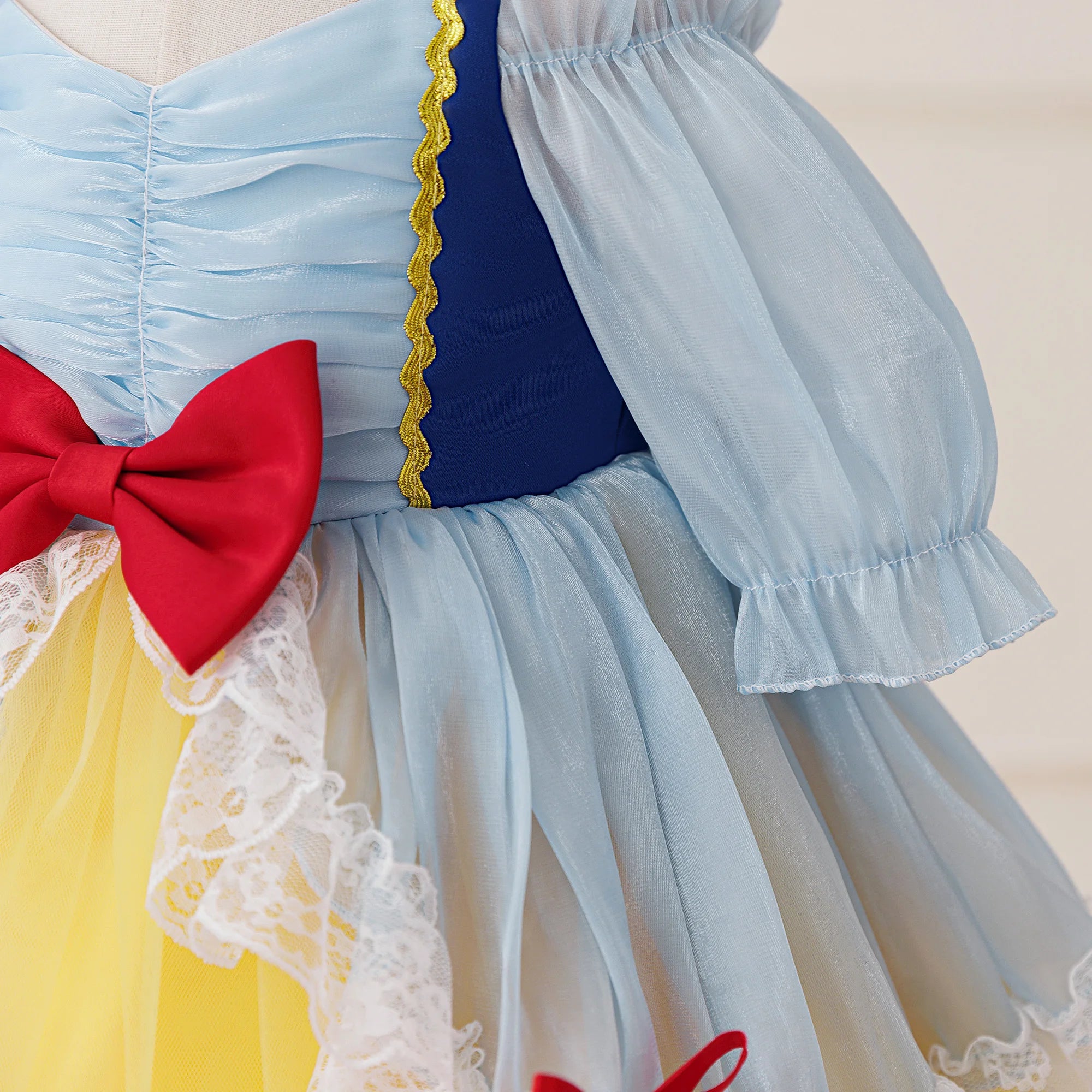 Baby Snow White Princess Girls Dress Carnival Halloween Christmas Costume Bow Birthday Party Prom Girl Dress Wedding Kids Clothe
