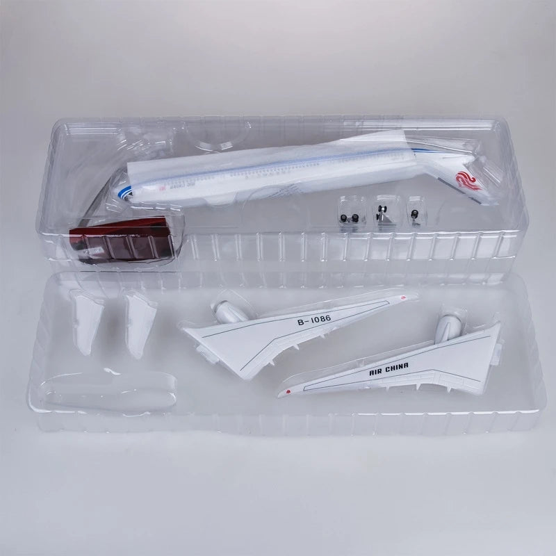 Scale 47cm Home Decorations 1:85 Airplane A350 Air China Airline Landing Gears Diecast Resin Plane Model Collection