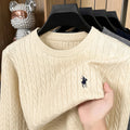 Luxury pony embroidery designer brand sweater men's new fashion unique jacquard comfort Paul casual knitted round neck pullover