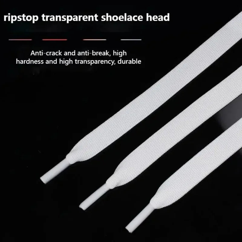 2 Pairs Black White Shoe Laces Flat Double Woven Anti-slip Polyester Shoelaces Sports Casual White Shoes Classic Shoelace
