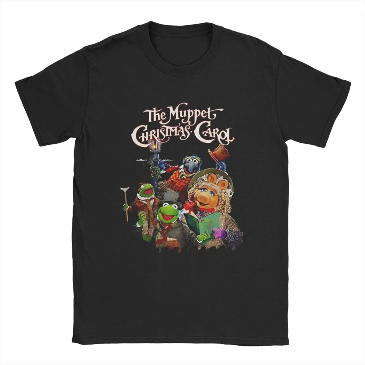 Men's The Muppet Christmas Carol Here For The Food T Shirt Cartoon 100% Cotton Clothing Cool Short Sleeve Tees Gift T-Shirts