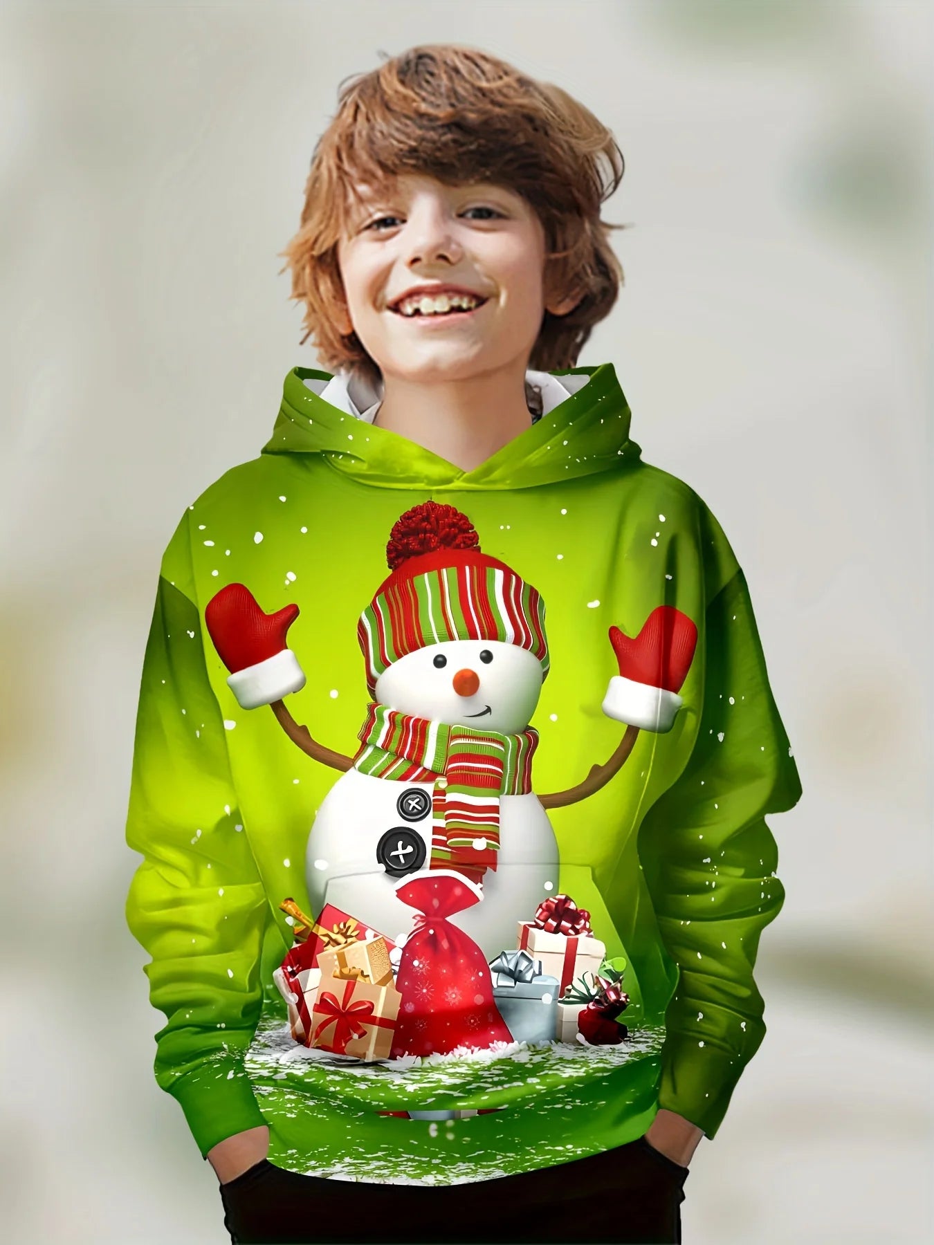 Kids Clothes Boys Hoodies Long Sleeve 3D Christmas Print Children Spring Fall Clothes Stylish Party Ambiance Girl Clothes Tops
