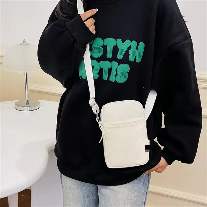 New Fashion Mobile Phone Bag Women's Messenger Bag All-match Mini Small Crossbody Bag Hanging Neck Coin Purse Vertical Handbag