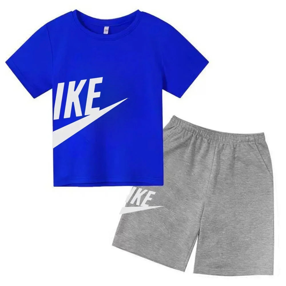 Children's Clothing Kids & Teen T-Shirt Set Summer Top + Shorts 2 Piece Set Short Sleeve Casual Fashion Boys Girls Kids Set