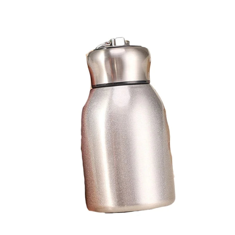 New High-value Mini Chubby Big Belly Cup 304 Stainless Steel Vacuum Thermos Cup Portable Carrying Ring Accompanying Cup