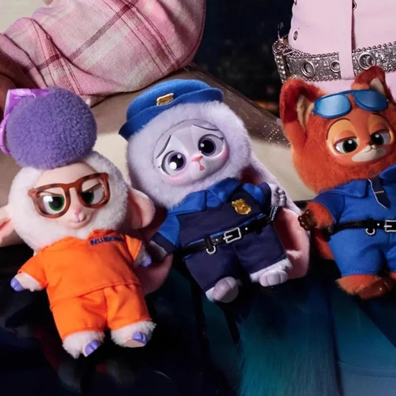 2025 MINISO Zootopia Vinyl Plush Blind Box Keychain Nick and Judy Vinyl Plush Toys Cute Dolls Gifts for Girls Trendy Toys