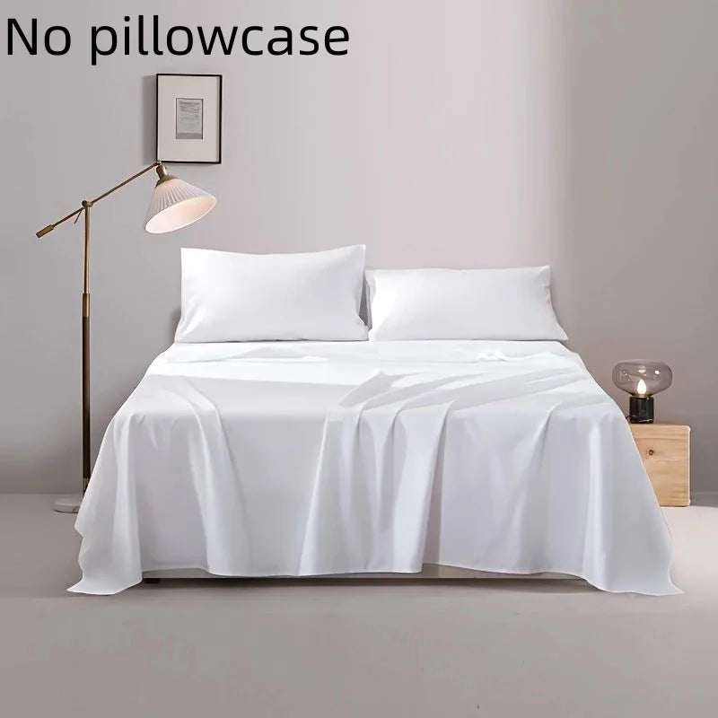 A single bed sheet (without pillowcase or core), washed pure white hotel single or double bed sheets, home bedding