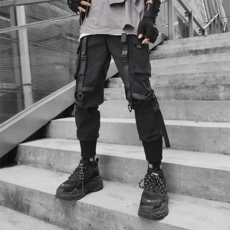 Fashion Men Cargo Pants y2k Techwear Streetwear Harajuku High street Hip Hop Jogging Male Trousers Sports Patchwork Clothing