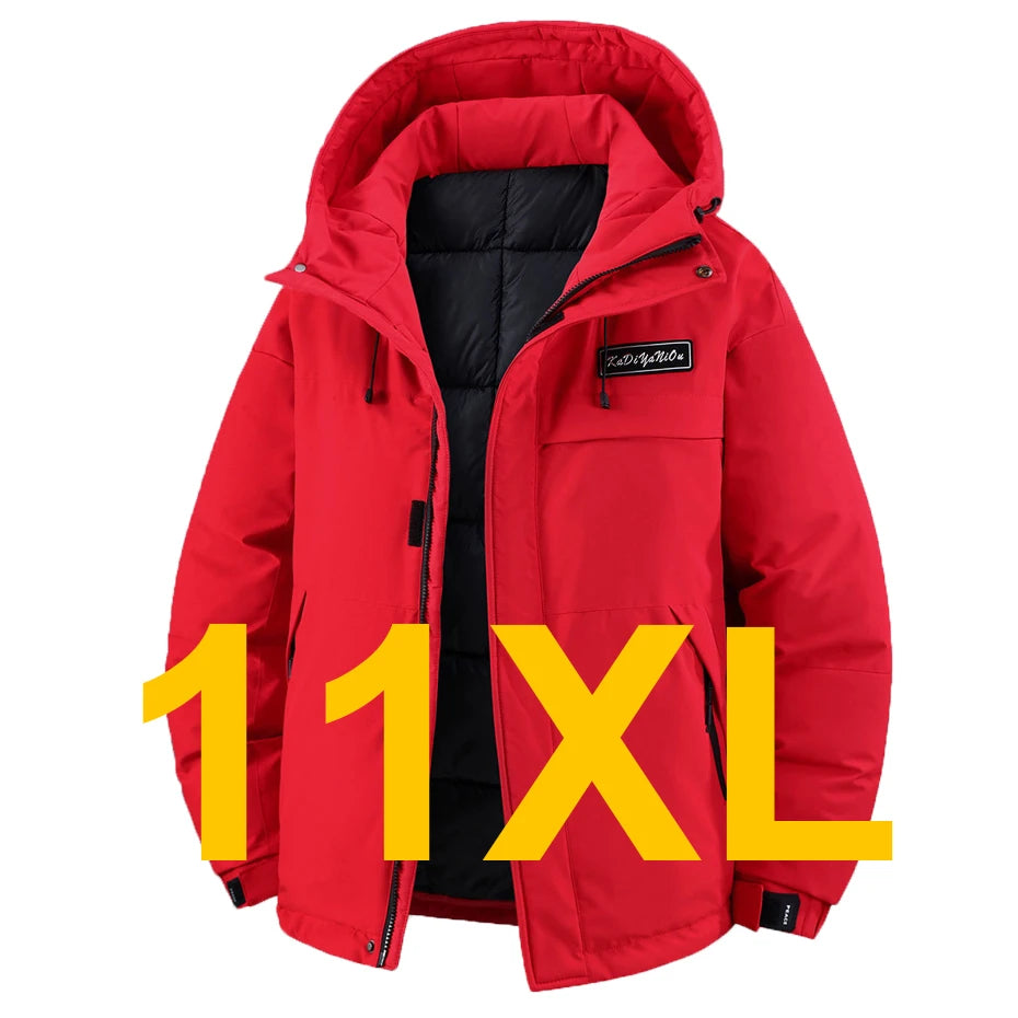 Winter Thick Jacket Men 11XL Plus Size Waterproof Parkas Fashion Casual Warm Windbreaker Coat Male Outdoor Outerwear