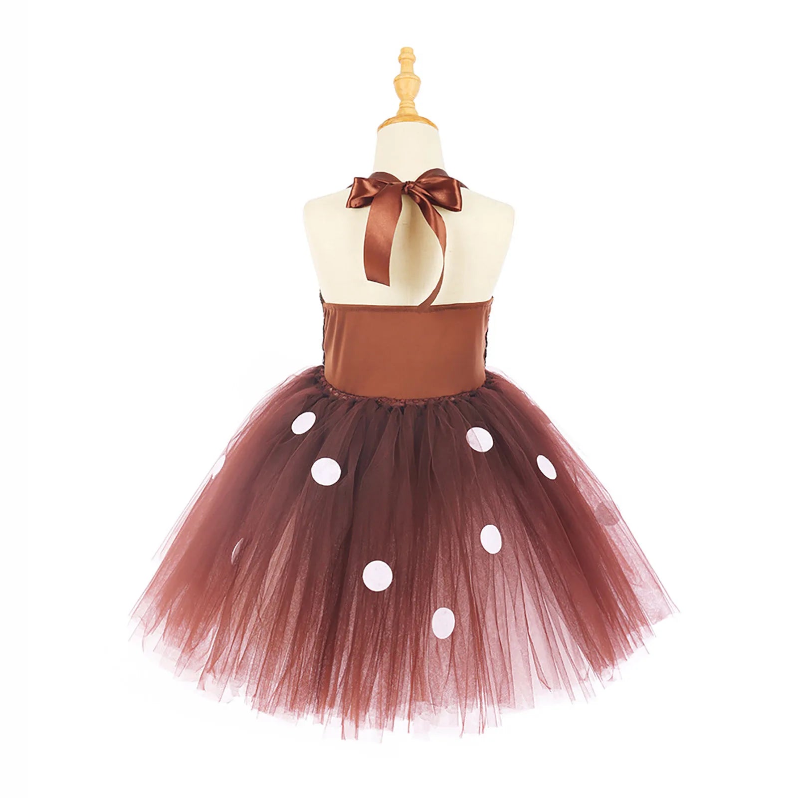 Brown Sequin Deer Costumes for Girls Christmas Princess Dresses Kids Reindeer Cosplay Outfit Children New Year Clothes Xmas Gift