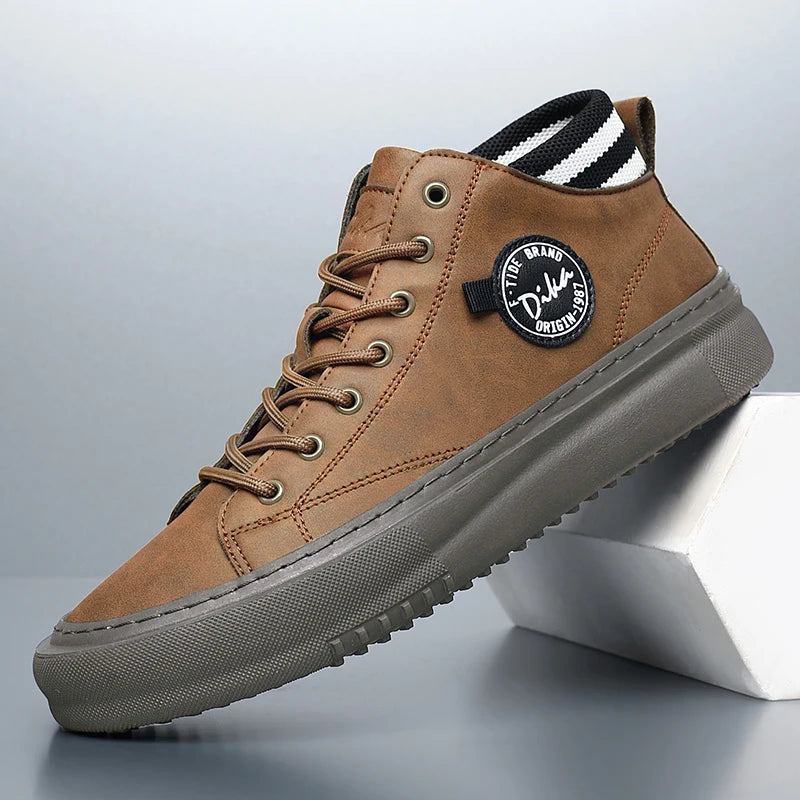 Bubuk Fashionable Casual Sneakers, Versatile Men's Shoes, Men's Casual Sneakers, Everyday Casual Work Shoes, Outdoor Walking Shoes, Lace-Up Casual Men's Shoes