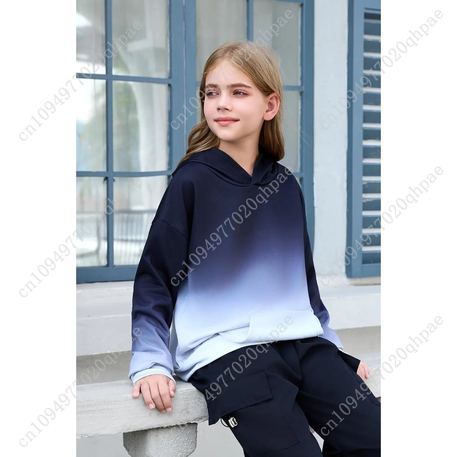 Cute Tie Dye Graphic Hoodies for Teen Girls Gradient Clothes for Girls