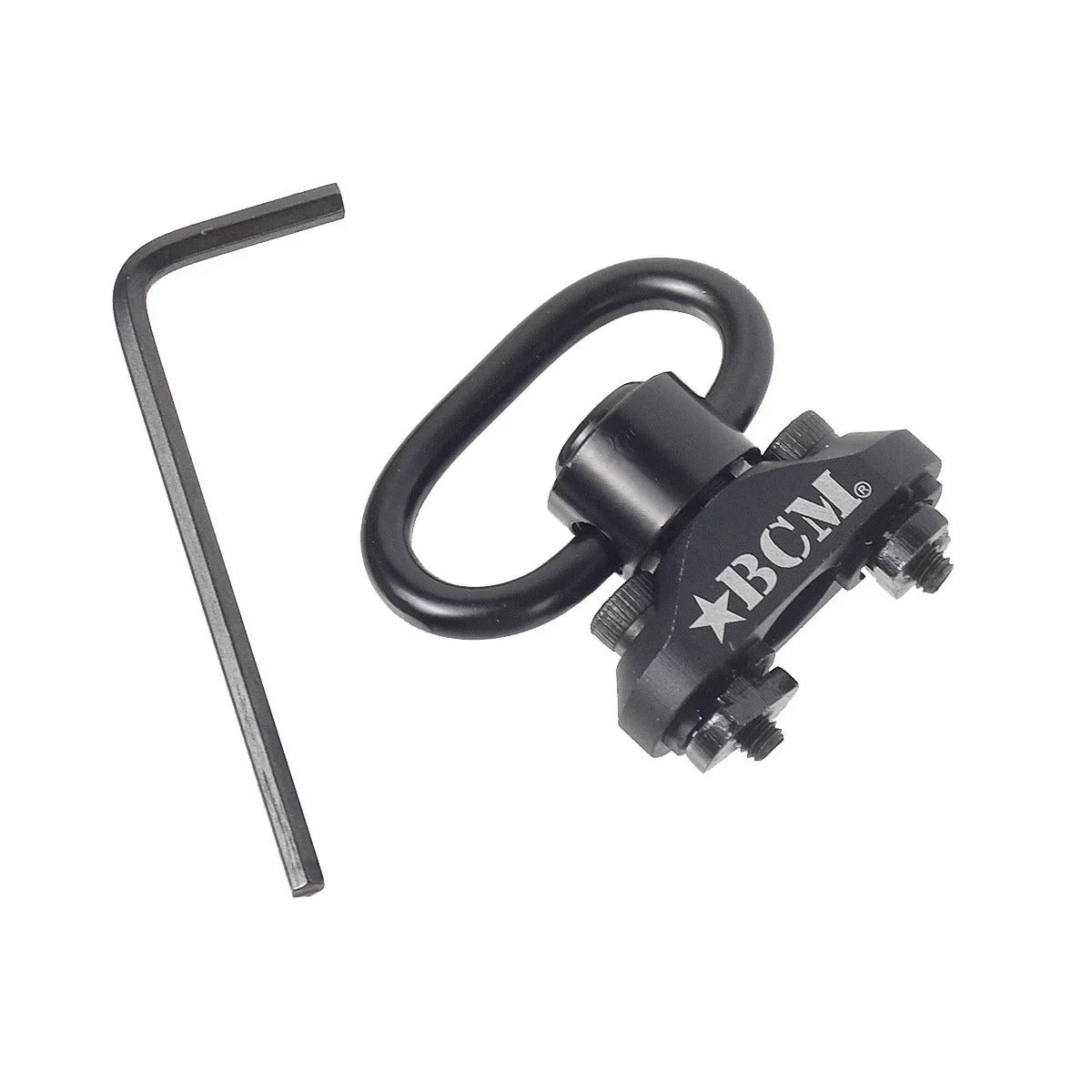 B-C-M QD Sling Swivel Adapter MLOK Keymod Rail Mount Strap Buckle Quick Release Sling Stud Loop Push Button