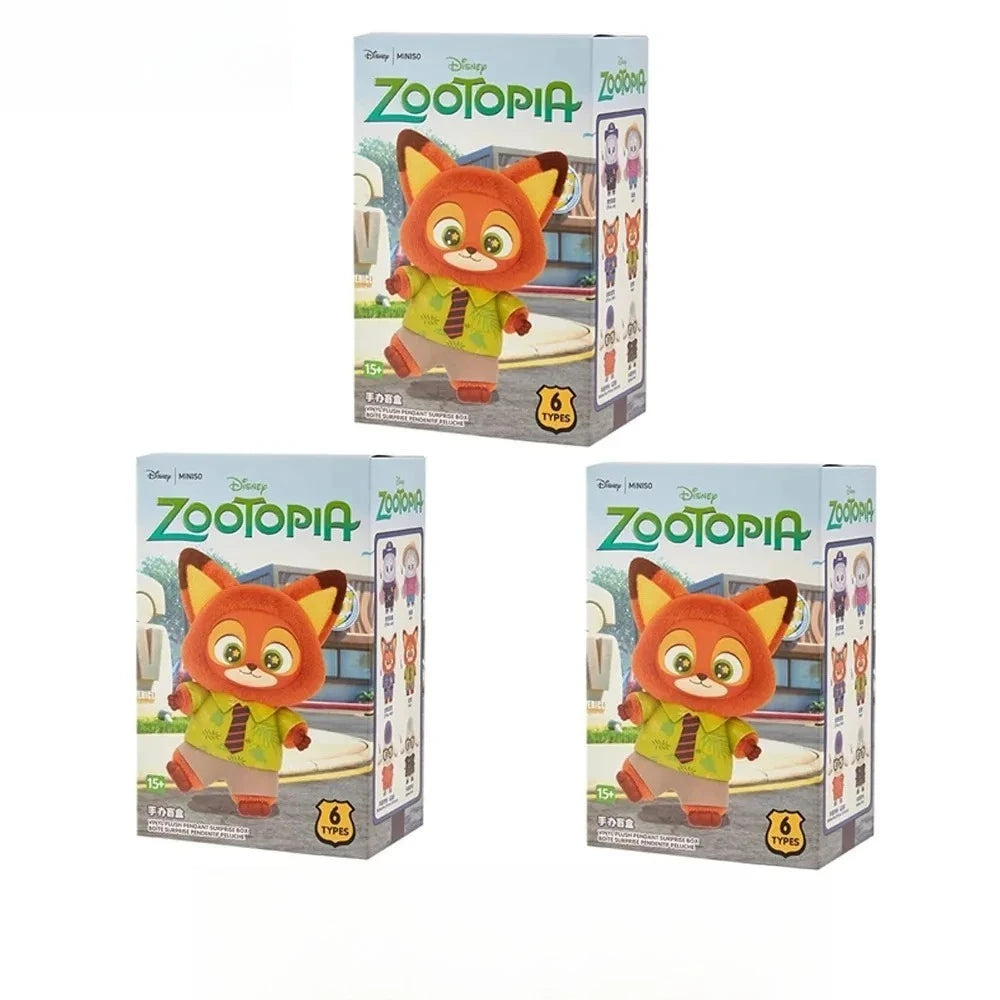 New Genuine Zootopia Vinyl Series Blind Box Cute Cartoon Character Vinyl Plush Bag Pendant Toy Doll Mystery Box Trendy Toys Gift