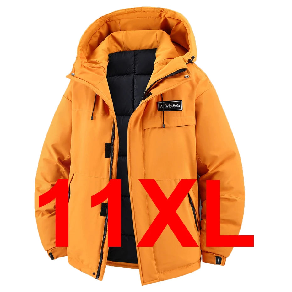 Winter Thick Jacket Men 11XL Plus Size Waterproof Parkas Fashion Casual Warm Windbreaker Coat Male Outdoor Outerwear
