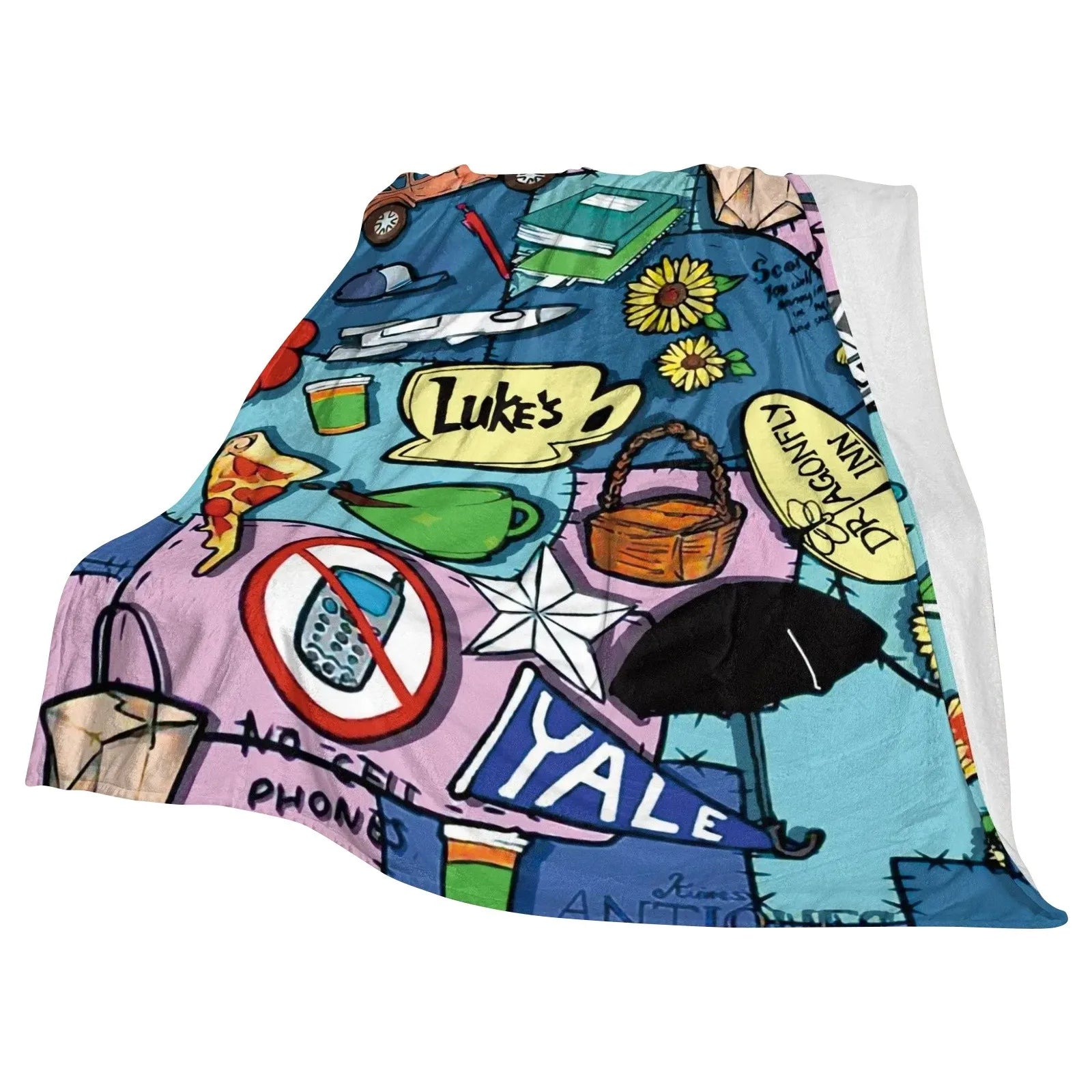 Flannel Digital Printed Blanket Bed Blanket Small Cover Blanket Soft And Comfortable Single-Sided Printing, Bed Sofa Blanket