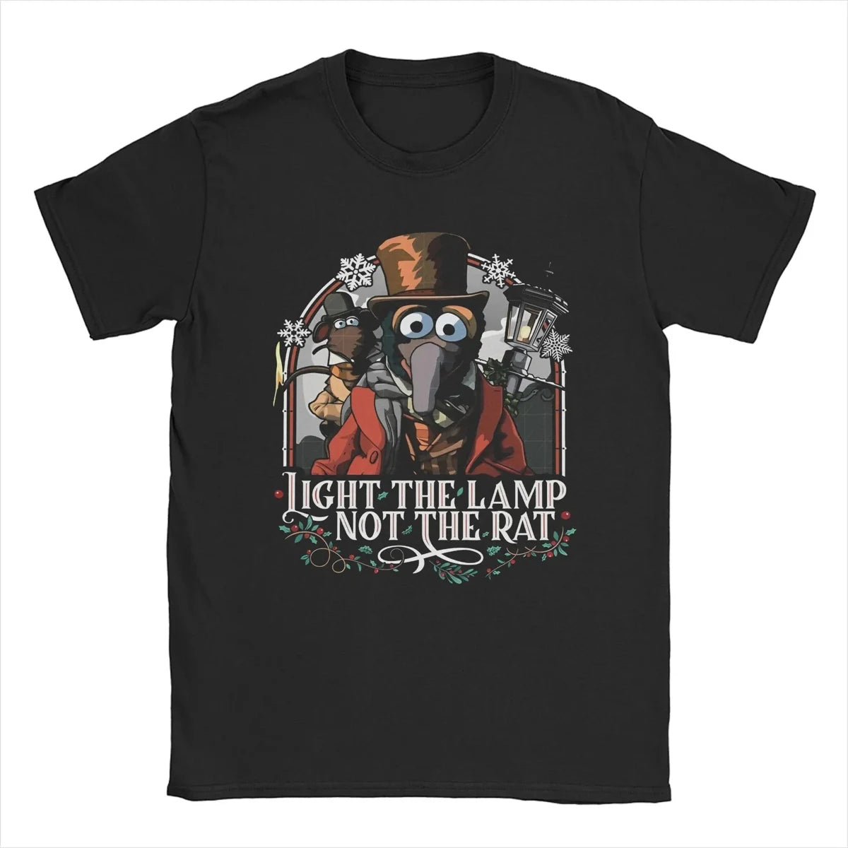 Men's The Muppet Christmas Carol Here For The Food T Shirt Cartoon 100% Cotton Clothing Cool Short Sleeve Tees Gift T-Shirts