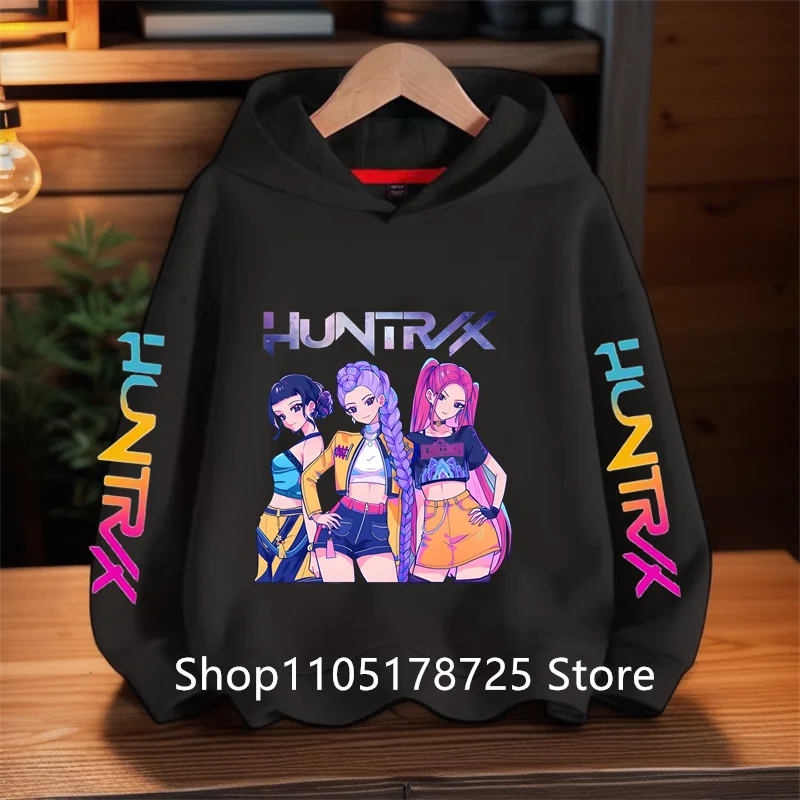 Y2K KPop Demon Hunters Hoodies Teenage Girls Boys Rumi KPop Demon Hunters Hoody Autumn Casual Long Sleeve Children's Clothing